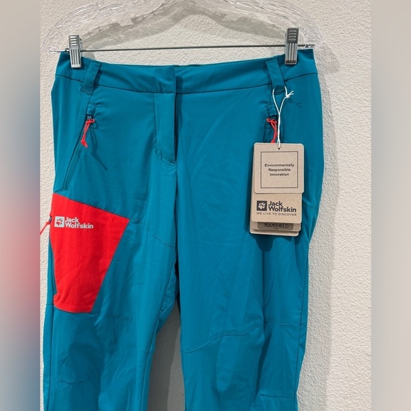 NWT Jack Wolfskin Women’s Activate Overland Tile Blue Outdoor Hiking Pants S - Picture 2 of 14